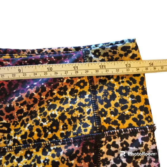Pro Player Legging Multicolored Animal Print Capris Gym Yoga Pockets Women Med - Picture 6 of 8